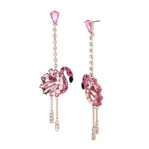 Betsey Johnson | Dangling Flamingo Earrings